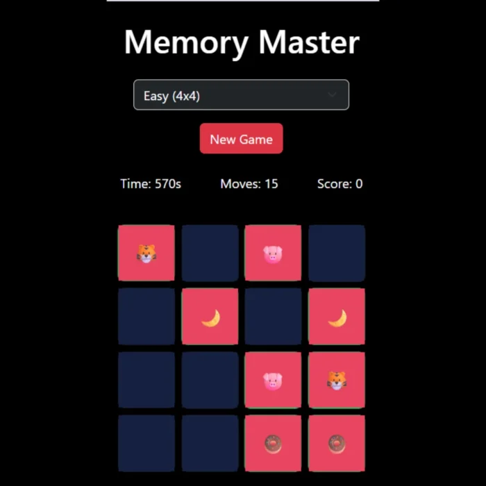 Memory Master Game - Full Source Code - Image 2