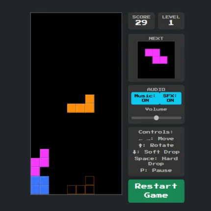 Tetris Game - Full Source Code